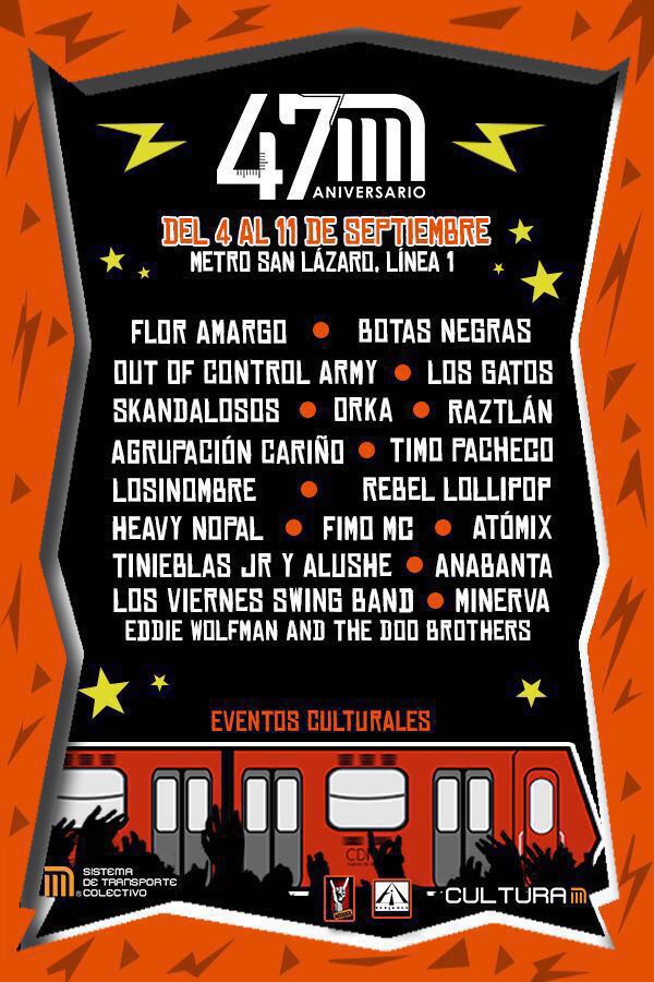 Aniv metro bandas