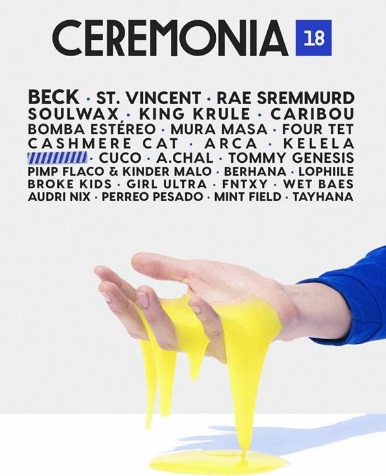 Conoce el cartel del festival Ceremonia 2018