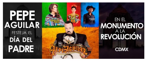 Pepe Aguilar celebrará a los papás en el Monumento a la Revolución de la CDMX