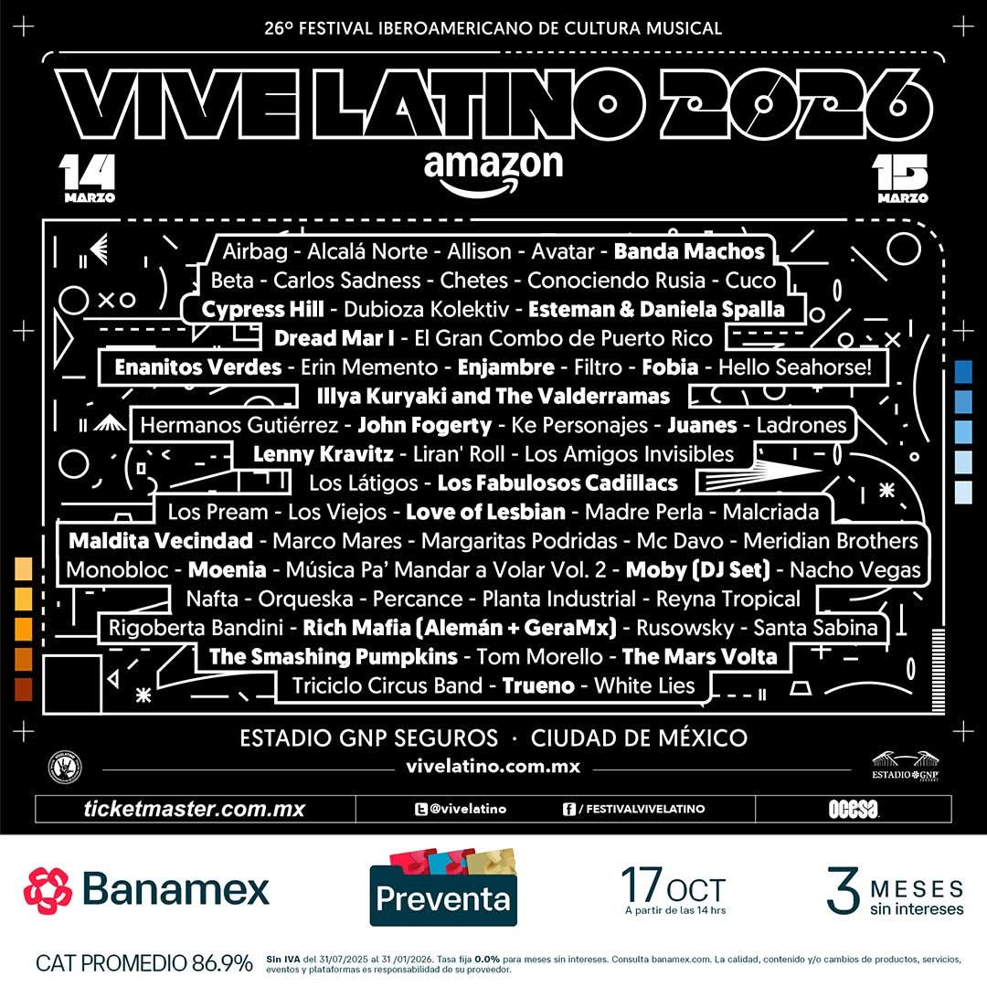El regreso de la fiesta: Vive Latino 2026 revela un cartel de élite internacional y talento emergente